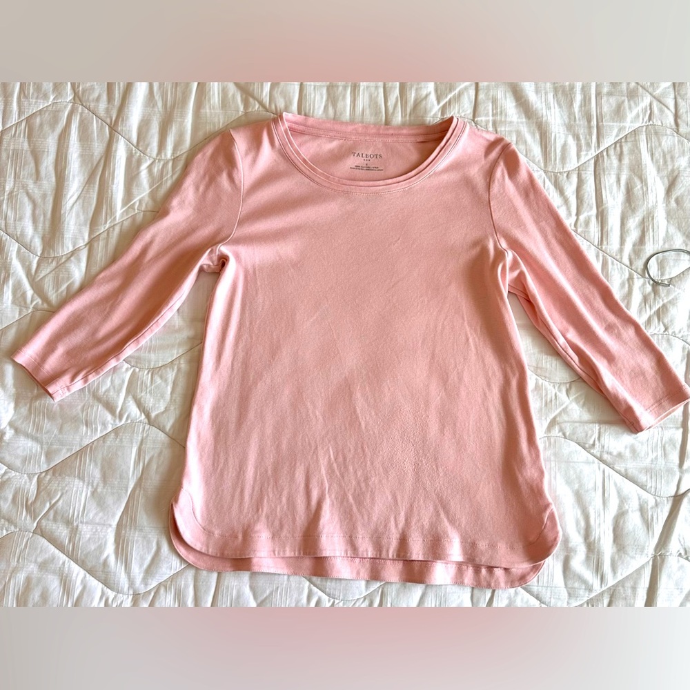 Women’s Talbots three-quarter length sleeve T-shirt. Small